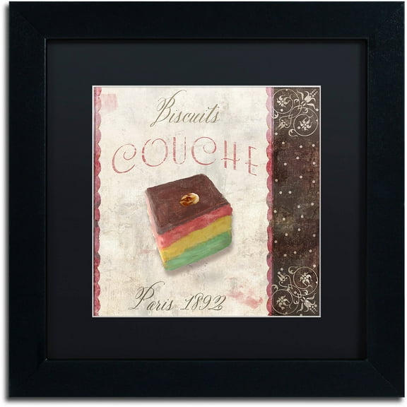 Trademark Fine Art "Patisserie XIV" Canvas Art by Color Bakery Black Matte, Black Frame