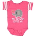 thumbnail image 3 of Inktastic Nanna Loves Me Grandchild Boys or Girls Baby Bodysuit, 3 of 5