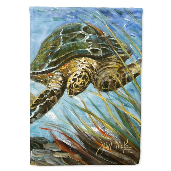 Caroline's Treasures JMK1168CHF Loggerhead Sea Turtle Flag Canvas House Size , Large, multicolor