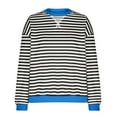 thumbnail image 4 of fheaev Oversize Sweatshirt For Womens Casual Striped Crewneck Long Sleeve Lightweight Color Block Pullover Tops Loose Fit Sweaters Cute Basic Flowy Tops Blouses Fall Outfits Fashion Y2K Clothes, 4 of 6