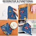thumbnail image 3 of Building Equipment Trucks Kitchen Dish Towels Set of 1, Cartoon Washable Tea Towels Dishcloths Lint-Free 18x28 Inch Fast Drying for Kitchen Restaurant Bar Clean, 3 of 6