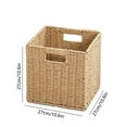 thumbnail image 3 of up to 65% off karymi Imitation Rattan Woven Foldable Storage Basket Home Clothes Storage Basket Snacks Sundries Storage Storage Boxes up to 70% off Weekly Deal School Supplies, 3 of 7