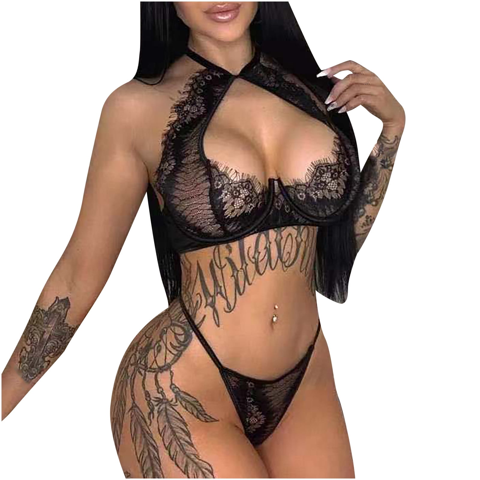 Deals of the Day,Tarmeek Womens Sexy Lingerie 2PCS Lace Sexy Women Temptation Babydoll Lingerie Underpants Underwear Set Teddy Babydoll Bodysuit Sexy Lingerie for Women Naughty for Sex/Play