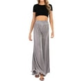 thumbnail image 5 of Xuanfei Women High Waist Wide Leg Smocked Stringy Selvedge Long Pants, 5 of 7