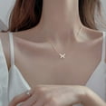 thumbnail image 4 of Travelwant Dainty Butterfly Necklace for Women 14K Gold Plated Butterfly Pendant Necklace Minimalist Charm Jewelry, 4 of 9