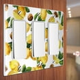 thumbnail image 3 of WIRESTER 3-Gang Decorator Light Switch Plate/Wall Plate Cover, Lemon Leaf Walnuts, 3 of 6