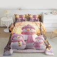 thumbnail image 2 of jejeloiu Winter Snowman Queen Comforter Set,Merry Christmas Bedding Sets,Happy New Year Bedding Comforter Set For Teens,Ultra Soft Home Decor Reversible,3-Piece, 2 of 8