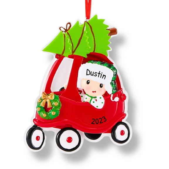 Ornaments by Elves Personalized Baby in Car Christmas Tree Ornament 2024
