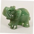 thumbnail image 4 of unbranded Adorno Elefante De Piedra Natural Verde Con Base Estable Para De Escritorio, 4 of 8