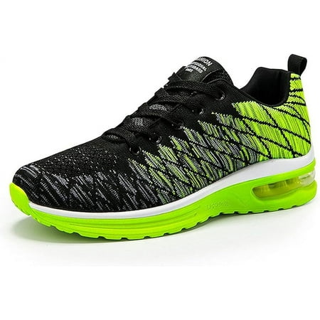

HOLEX 2024 Mens Ventilated Woven Knit Sneakers with Responsive Air Cushioning - Non-Slip Comfortable Lace-Up Shoes for Exciting Outdoor Adventures