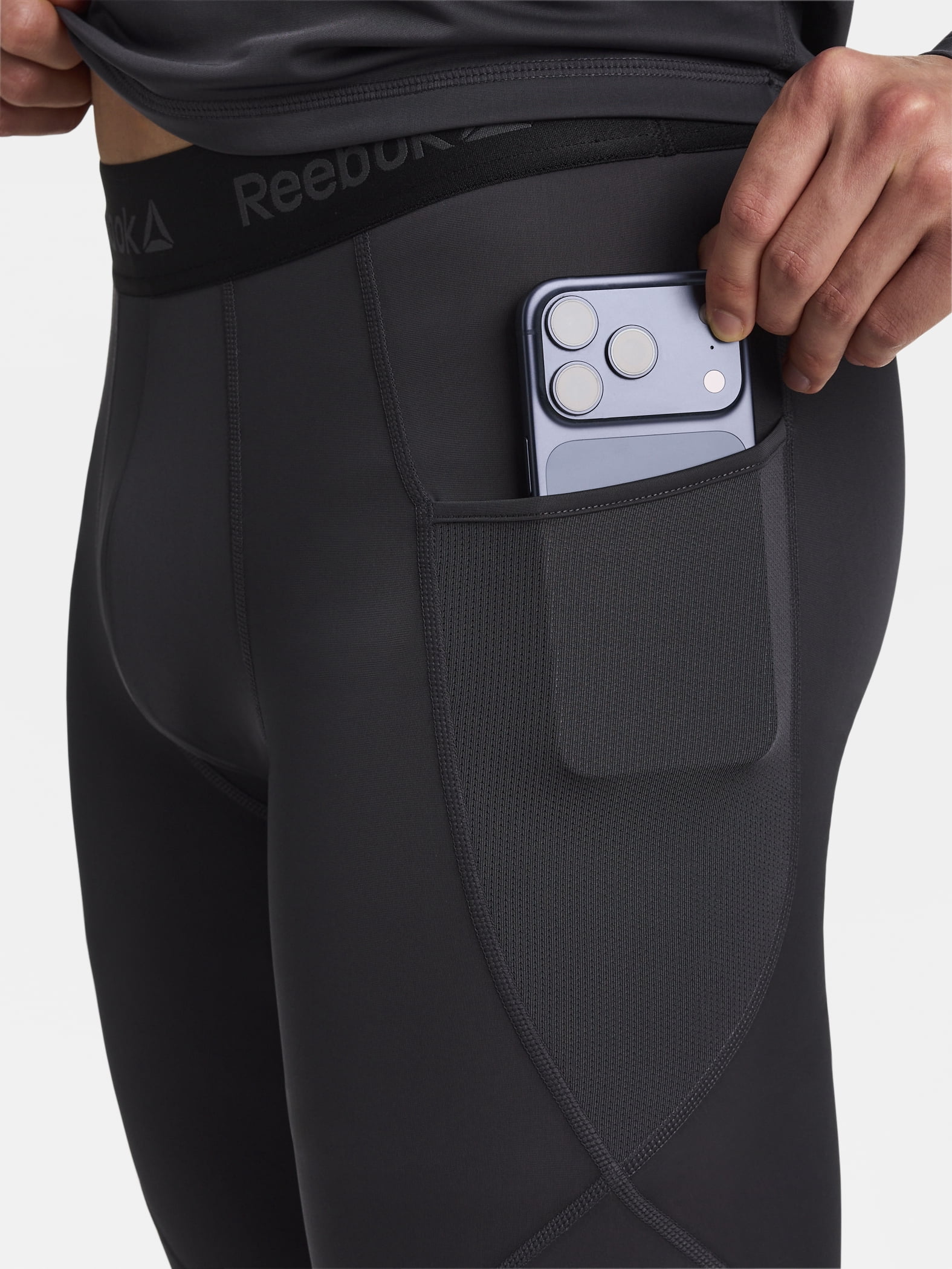 Reebok Men's and Big Men's Kinetic Compression Leggings, Sizes XS-5XL