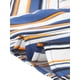 thumbnail image 5 of Women's Plus Size Blouse Keyhole Neck Cap Sleeve Stripe Top Navy 4X, 5 of 6