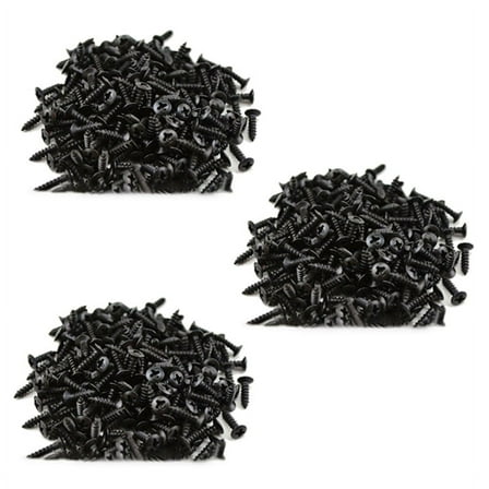 300Pcs Black Guitar Pickguard Screws for Fender Strat/Tele Electric Guitar Bass