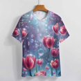 thumbnail image 4 of Tulip T-Shirts Casual T-Shirt Short Sleeve Women Trendy Tshirt Beach Custom Tops, 4 of 5