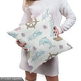 thumbnail image 5 of Ambesonne Nautical Fabric by the Yard Upholstery, Pastel Sea Cruising Motif, 3 Yards, White and Multicolor, 5 of 5