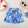 thumbnail image 2 of SROBPTY Little Boys Swimsuit Bottoms Print Drawstring Swim Shorts Bathing Trunks for 6M-12Y, 2 of 5