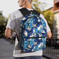 thumbnail image 2 of Lafuoo Blue and White Butterflies Pattern Casual Backpack, Large Capacity Adjustable Shoulder Strap Computer Backpack, Unisex, Suitable for Campus, Business,Travel-One Size, 2 of 6