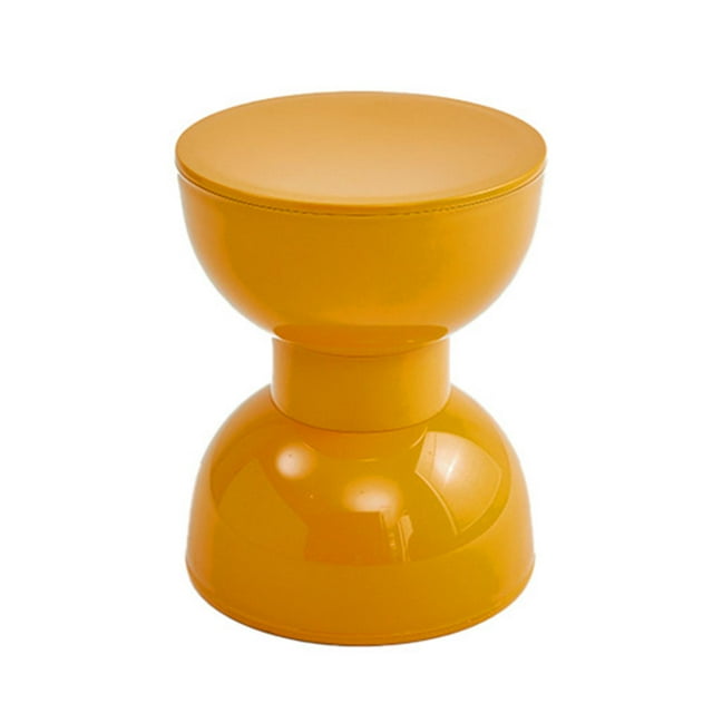 jifeng Side End Table Decor Foot Stool Drink Table for Doorway Apartment NightStand Yellow