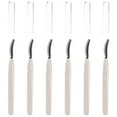 thumbnail image 4 of IBASETOY 6Pcs White Eyelash Brush Set with Silicone Bristles for Makeup Lash Separation and Mascara Application, 4 of 8