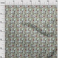 thumbnail image 2 of oneOone Cotton Silk Fabric Leaves & Floral Block Printed Fabric 1 Yard 42 Inch Wide, 2 of 4