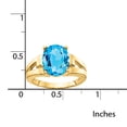 thumbnail image 2 of Primal Gold 14 Karat Yellow Gold 11x9mm Oval Blue Topaz Ring, 2 of 4