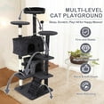 thumbnail image 3 of CL.HPAHKL 54in Cat Tree Tower, Multi-Level Cat Tower Furniture Activity Center with Platform Scratching Posts Stand House Condo and Toy, Cat Condos for Indoor Cats Kitten Activity Relaxing, Dark Gray, 3 of 7