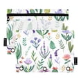 thumbnail image 2 of Flowers Lavender Leaves Cactus 2 Pack Pencil Pouches Zipper Pencil Case 3 Ring Pencil Pouch Cosmetic Bag, 2 of 6