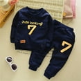 thumbnail image 3 of Gerichy Toddler Baby Boy Clothes Fall Winter Outfit, Spring And Autumn Round Collar Alphanumeric 7 Printed Set For Baby Boys And Girls Casual Two Piece Set, 3 of 3