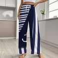 thumbnail image 2 of Sailor Stripes With Anchor Pajamas For Women Loose Retro Night Pajama Pants Comfortable Sleepwear Bottoms Homewear, 2 of 6