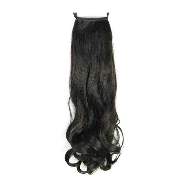 facefd Extension de Cheveux à Clip Queue de Cheval Naturelle avec Cordon de Serrage Perruque Longue