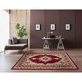thumbnail image 3 of Princess 5x7  Oriental Medallion Area Rug  811 in Burgundy Burgundy, 3 of 6