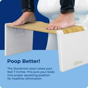 Squatty Potty Stockholm Folding Bamboo Toilet Stool, 7 in Collapsible, Brown and White