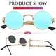 thumbnail image 5 of Gafas de Sol Redondas Steampunk AIEYEZO con Montura Metálica y Bloqueo UV 100%, 5 of 7