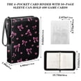thumbnail image 3 of ALAZA Pink Purple Bows Trading Card Binder 4 Pocket Cards Collection Album 400 Folder Holder, 3 of 6