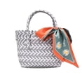 thumbnail image 2 of SPRING PARK Women Rattan Scarves Rattan Handbags Straw Bags Wicker Woven Large Tote Bucket Bag, 2 of 7