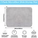 thumbnail image 5 of Paquete de 2 alfombrillas de microfibra para secar platos, absorbentes de 61 x 43 cm, para encimeras de cocina, fregaderos y escurridores (gris)., 5 of 5