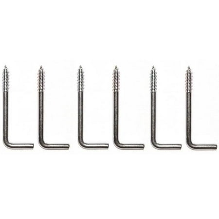 

2PC Prosource Prosource LR-398-PS Square Screw Hook Steel Bright Zinc 1-7/8 O.A.L