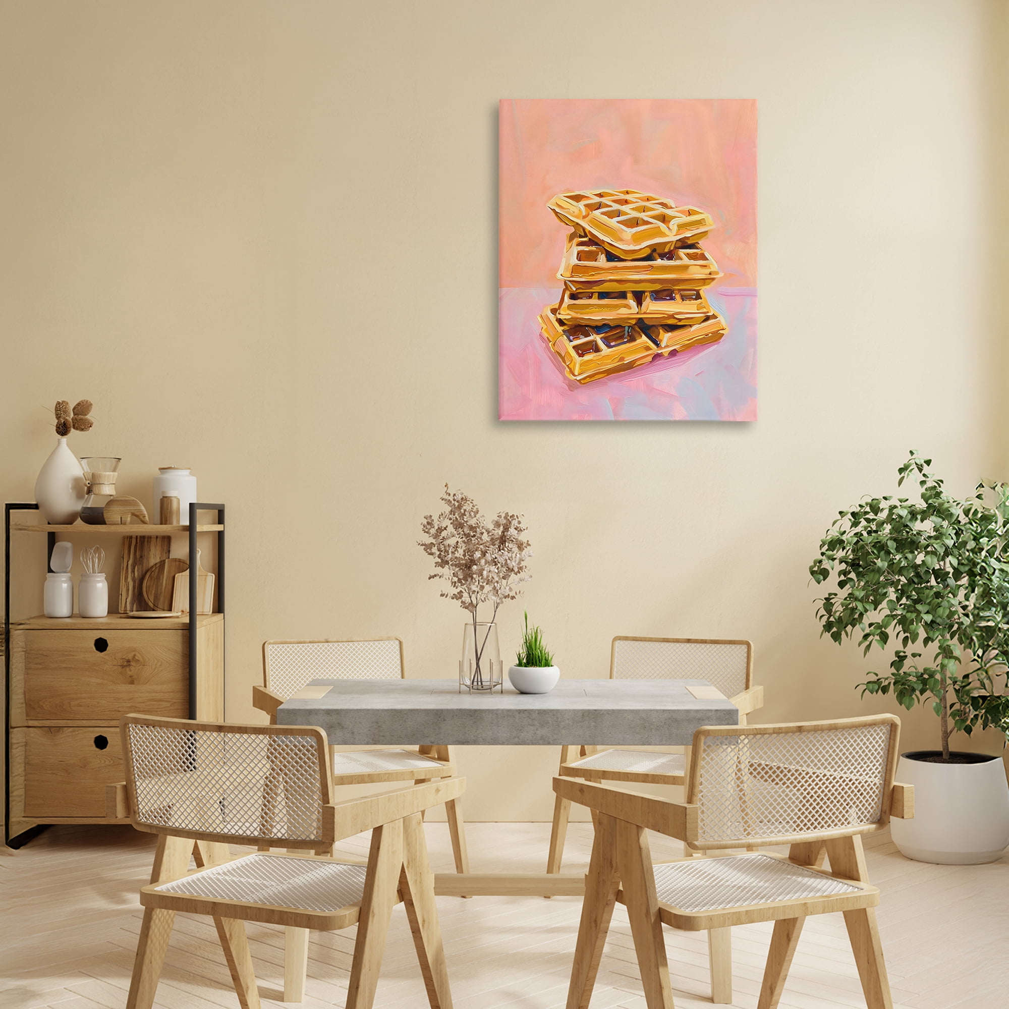 Stupell Industries Stack of Fluffy Waffles Canvas Wall Art, design by The Prints Vibe