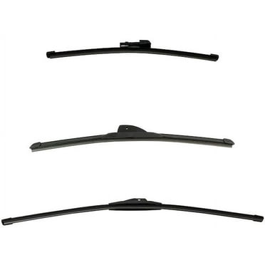 Wiper Blade Set 3 Piece - Compatible with 2017 - 2018 Volkswagen Golf Alltrack
