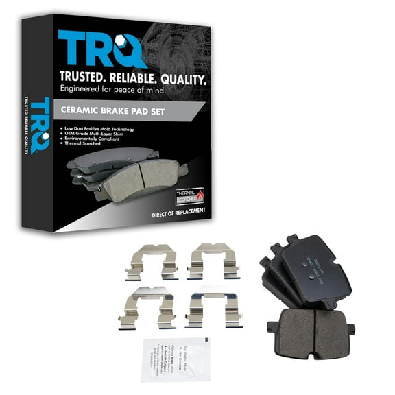 TRQ Rear Ceramic Disc Brake Pad Set for BMW 330i Z4 Toyota GR Supra Base BFA19019