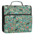 thumbnail image 5 of FORMRS Zipper Binder with Shoulder Strap 2-inch Ring 500 Sheet Capacity File Bag, Green Floral Horses Pattern, 5 of 5