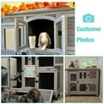 thumbnail image 5 of BUTINGLALE 47" Two Story Rabbit Hutch with Wheels, Indoor Outdoor Bunny Cage Guinea Pig Cage, 2 Deep No Leak Trays Included, Gray, 5 of 7