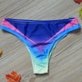 thumbnail image 6 of HCNTES Women's Swimwear Bottoms Low Waist Cheeky Bikinis Thong Side Tie Brazilian Swimsuit Bottom,M Dark Blue, 6 of 7