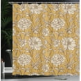 thumbnail image 3 of Ambesonne Aster Shower Curtain, Earth Tones Flower Petals Art, 69"Wx70"L, Earth Yellow, 3 of 4