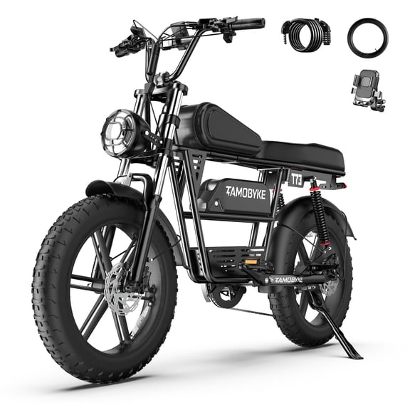 Tamobyke T73 Electric Bike for Adults, Peak 1500W 30mph 48V 15.6Ah,20" Fat Tire E-Mountain Bike UL2849
