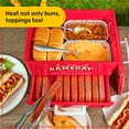 thumbnail image 6 of Nostalgia Game Day Hot Dog Steamer, Large Hot Dog Cooker with Bun Warming Tray, 1200W, Red, 6 of 8
