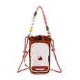 thumbnail image 7 of Cute Cartoon Canvas Water Bottle Holder Bag Adjustable Strap Crossbody Cup Carrier with Zipper Pocket, 7 of 7