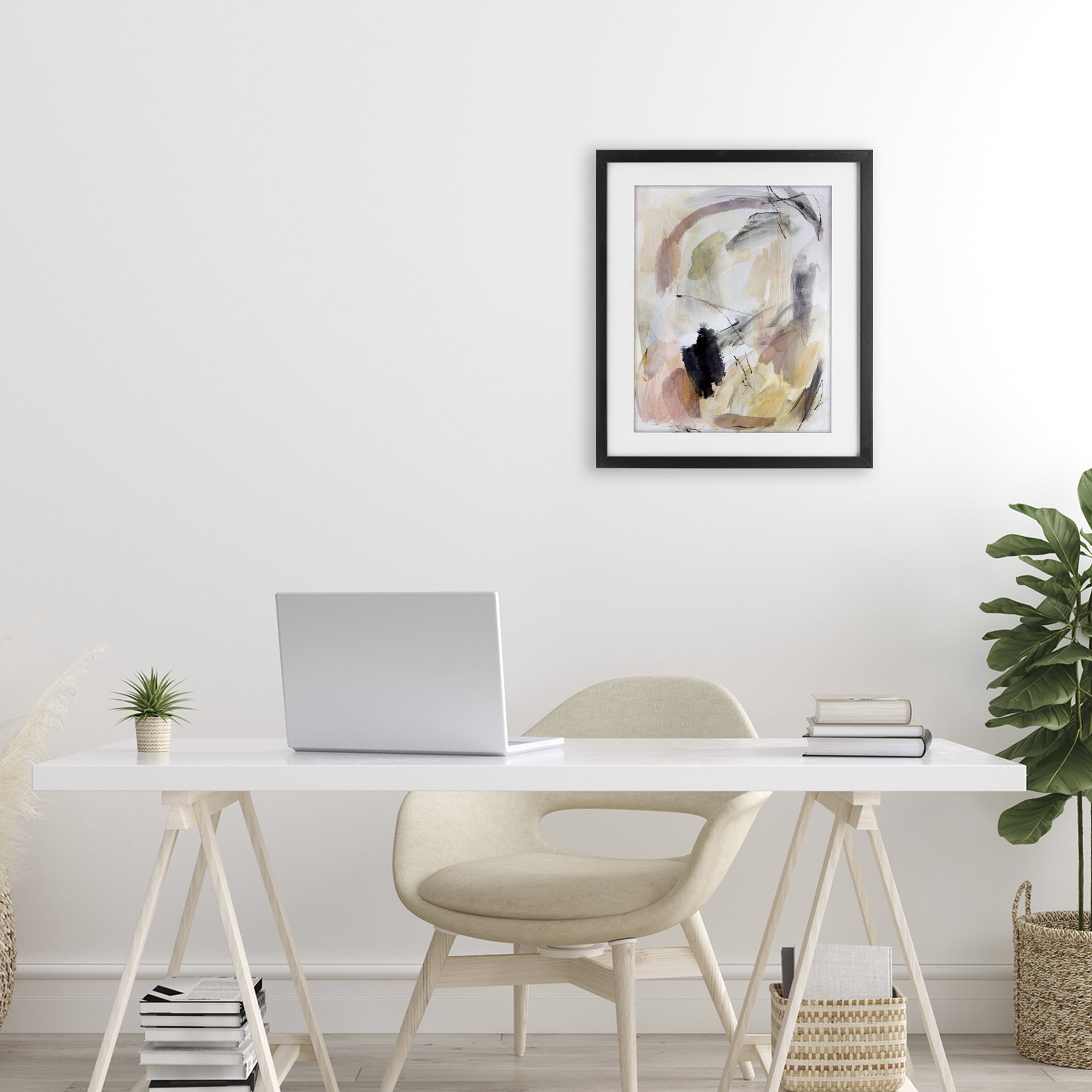 Stupell Industries Chaotic Sketches Paint Strokes Black Framed Print Under Glass, design by Hope Bainbridge