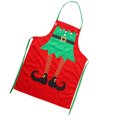 thumbnail image 2 of 1 delantal navideño de cocina, divertido delantal sin mangas para servir, ideal para fiestas (elfo), 2 of 7