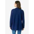 thumbnail image 2 of Roaman's Women's Plus Size Handkerchief Hem Pointelle Cardigan Sweater, 2 of 3